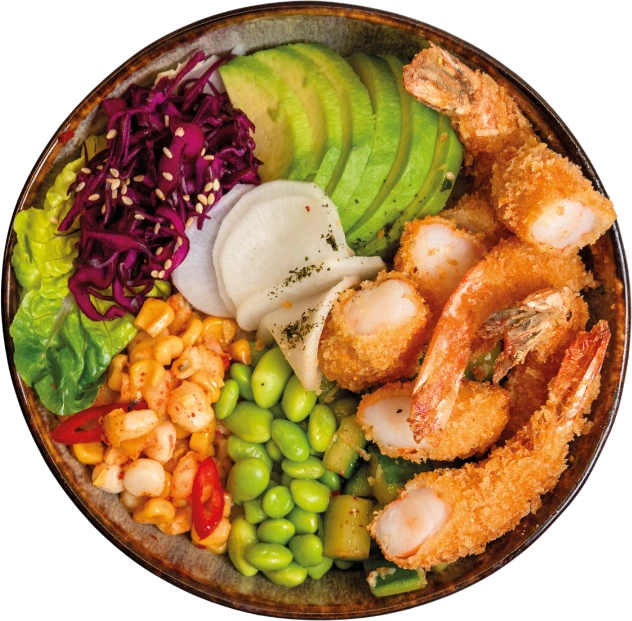 Crispy Shrimps - Poke Bowl w El Patron