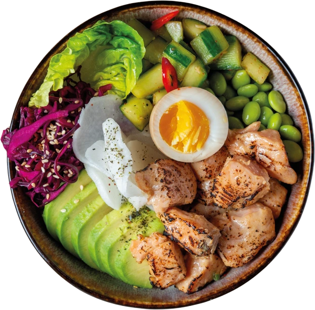 Seared Salmon - Poke Bowl w El Patron